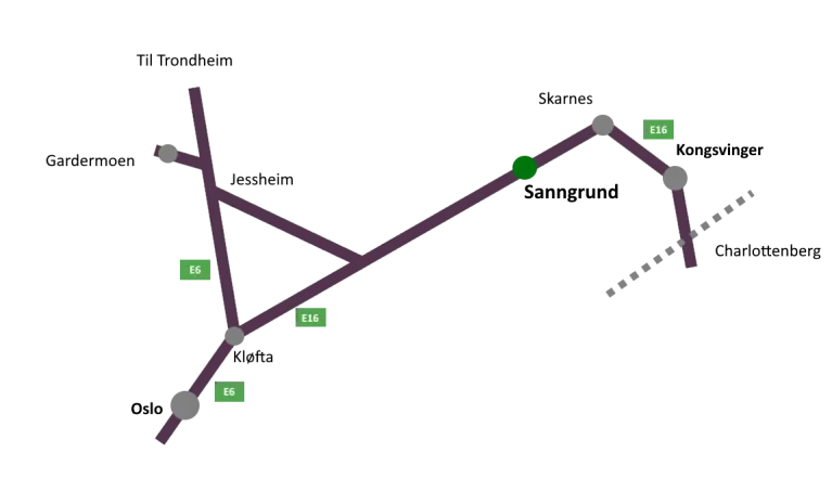 Sanngrund Skarnes Servering Overnatting Kart